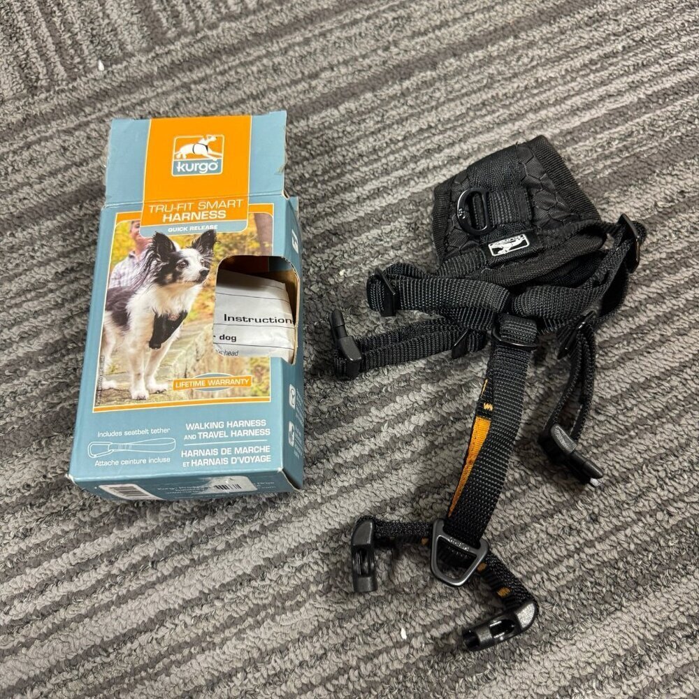 Kurgo Tru-Fit Smart Dog Walking Harness black size XS